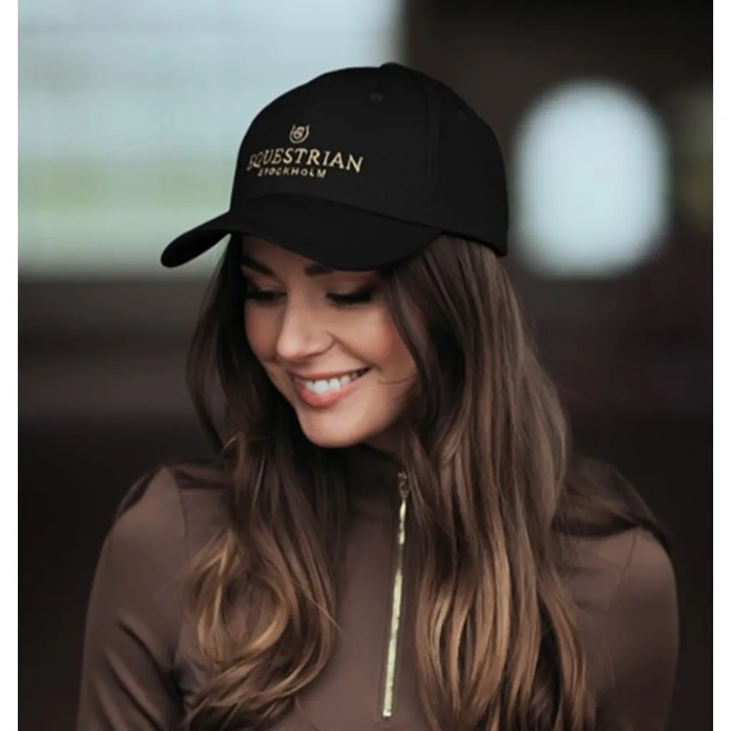 Equestrian Stockholm Cap Black Gold