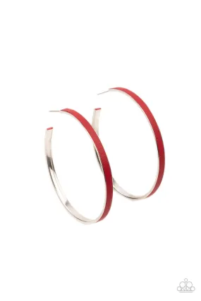 Fearless Flavor - Red Paparazzi Earrings