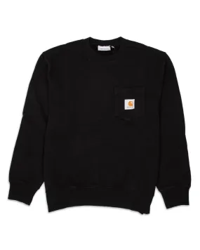 Felpa Uomo Carhartt Pocket Sweat Nera