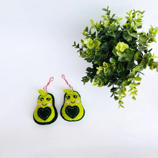 Felt Avocado Ornaments