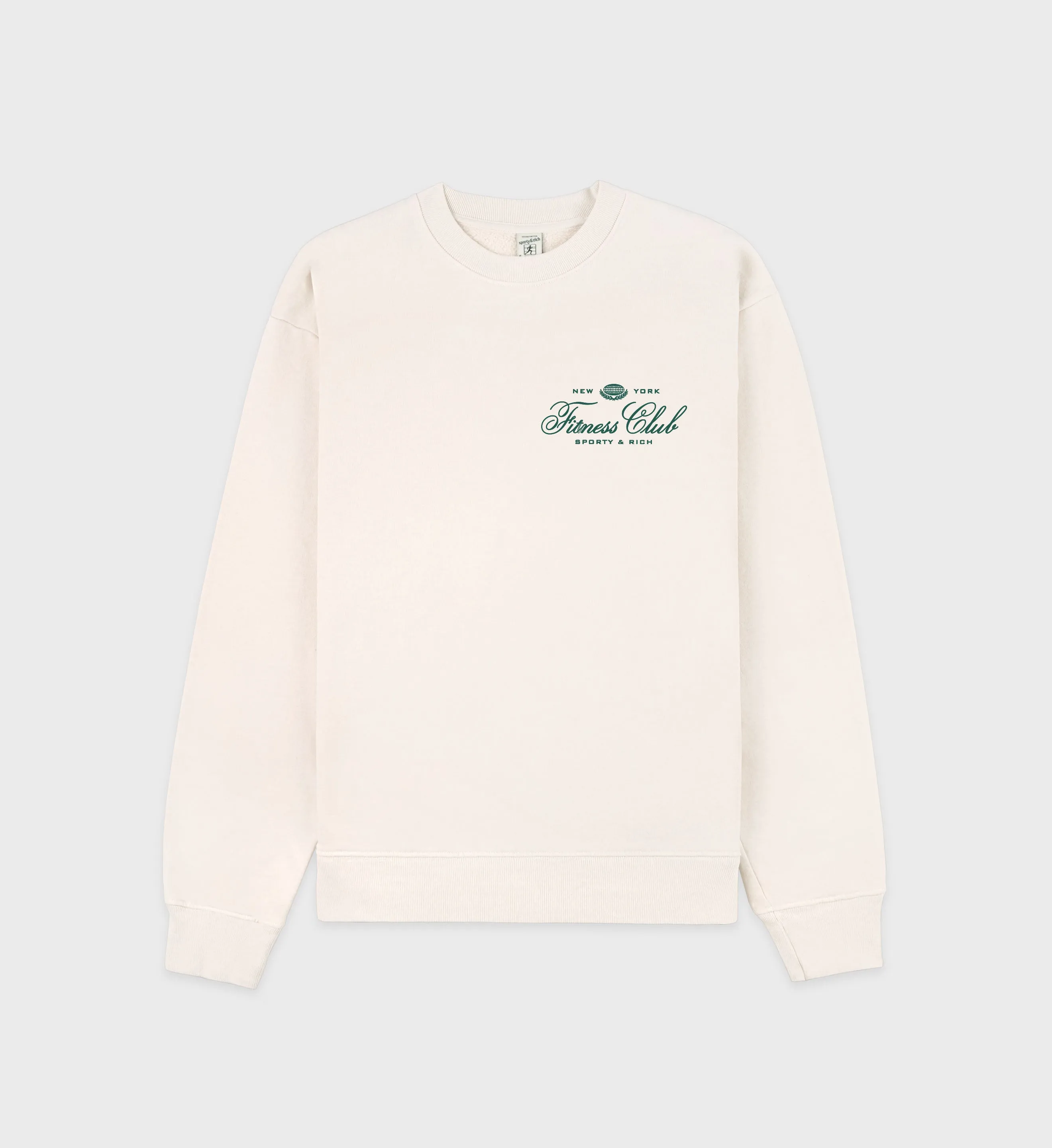 Fitness World Crewneck - Cream/Alpine