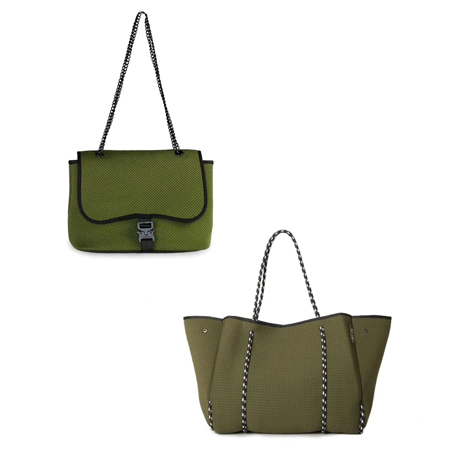 FLAP CROSSBODY   EVERYDAY TOTE - SAFARI GREEN