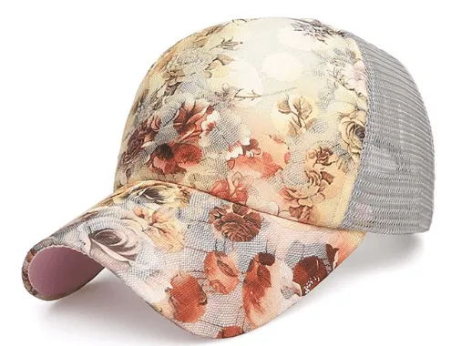 FLORAL MESH PARTY CAP