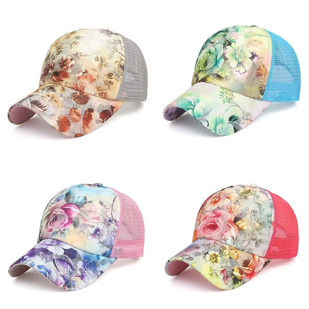 FLORAL MESH PARTY CAP