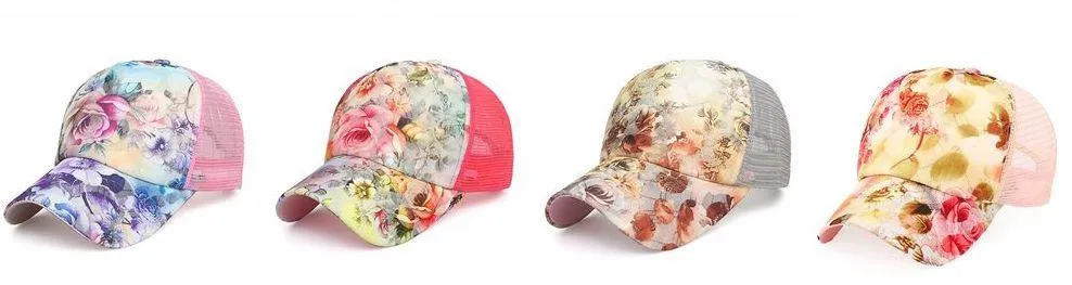 FLORAL MESH PARTY CAP