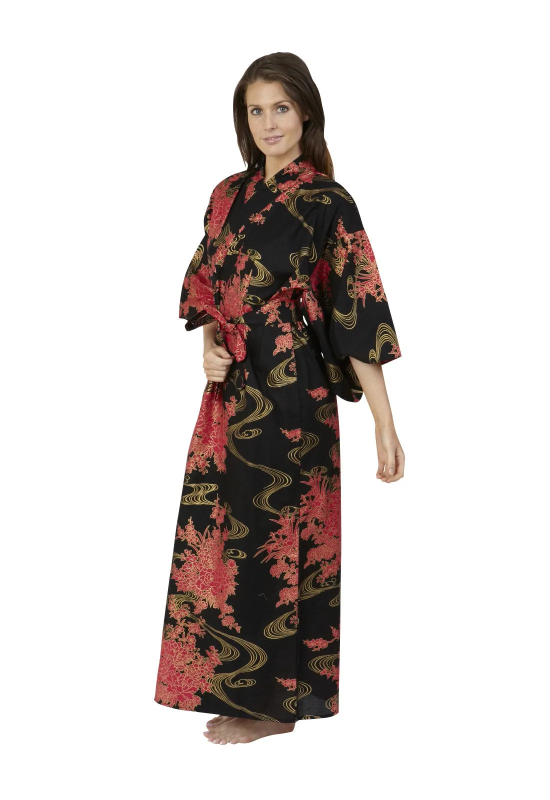 Flowing Long Cotton Kimono