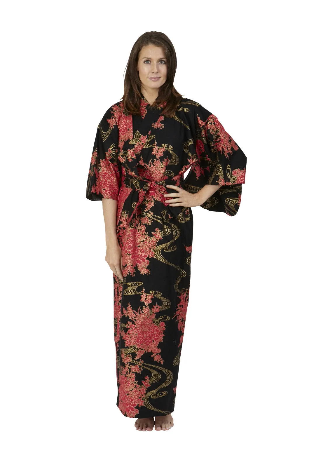 Flowing Long Cotton Kimono