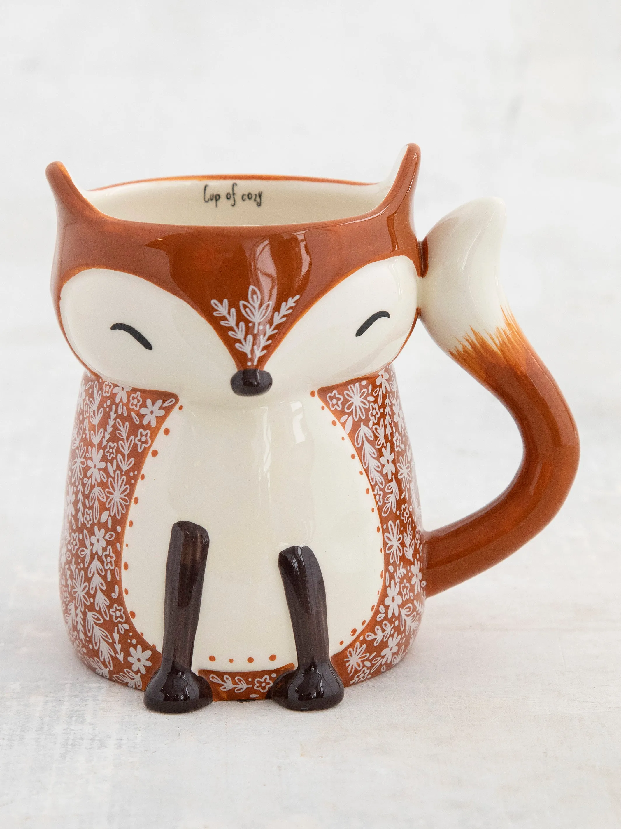 Folk Art Coffee Mug - Francis The Fox