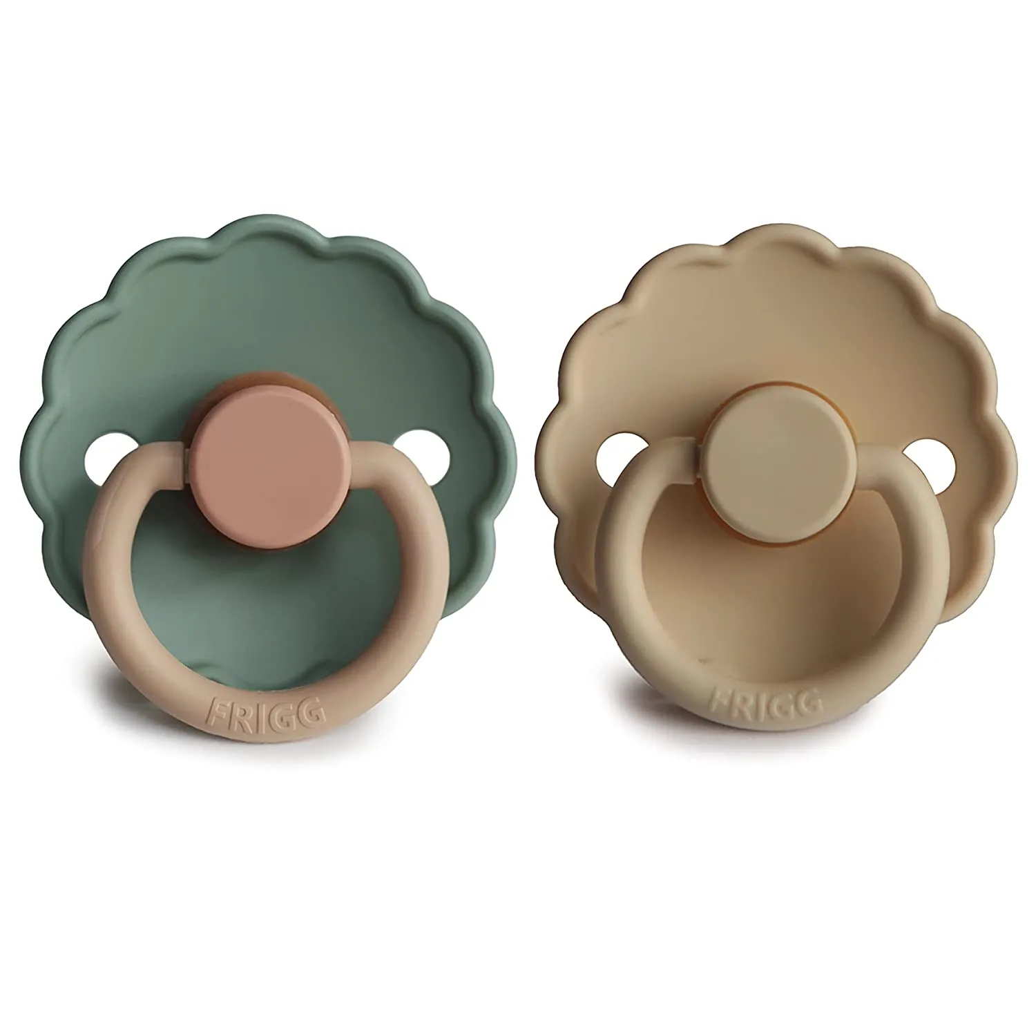 FRIGG Daisy Natural Rubber Pacifier - Willow/Croissant