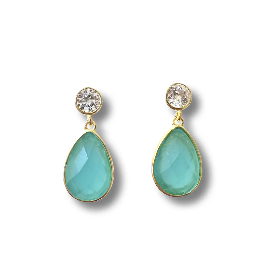 Gemma Teardrop Gemstone Earrings