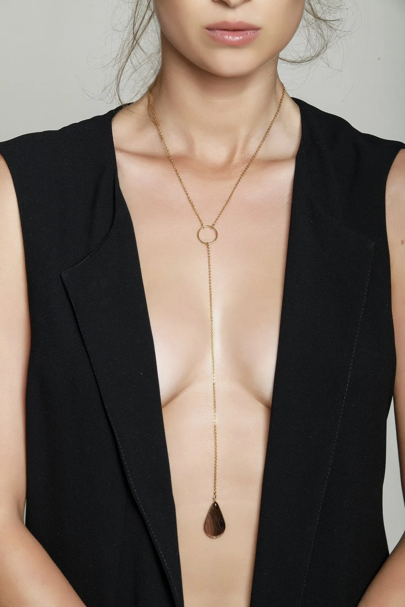 Geometric Lariat Necklace