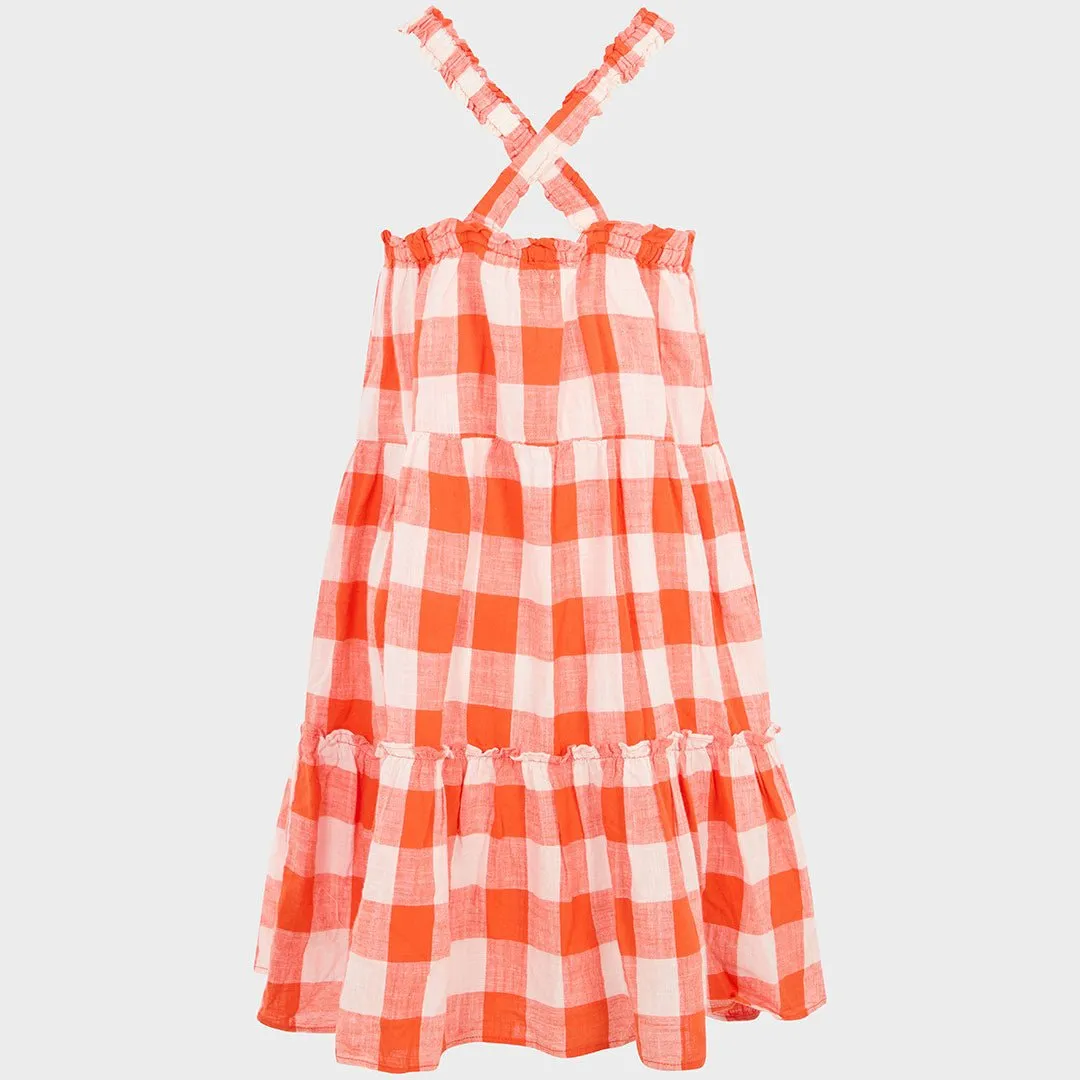 Girls` Gingham Dress