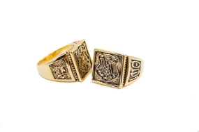 Gold Iota Phi Theta Fraternity Crest Ring