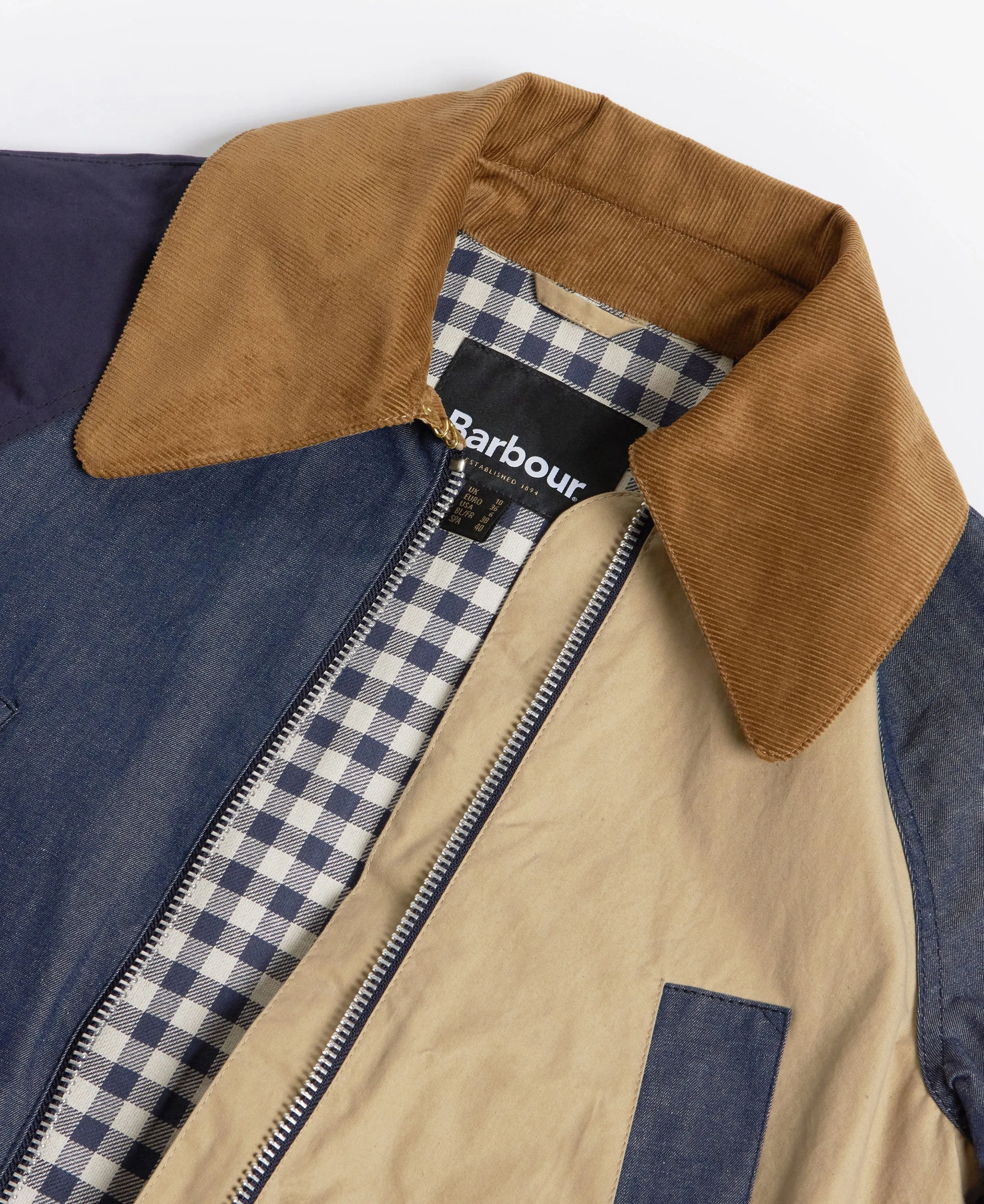 Gunnerside Patch Showerproof Jacket - Beige/Indigo/Dark Indigo