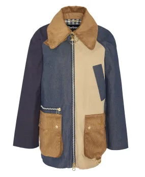 Gunnerside Patch Showerproof Jacket - Beige/Indigo/Dark Indigo