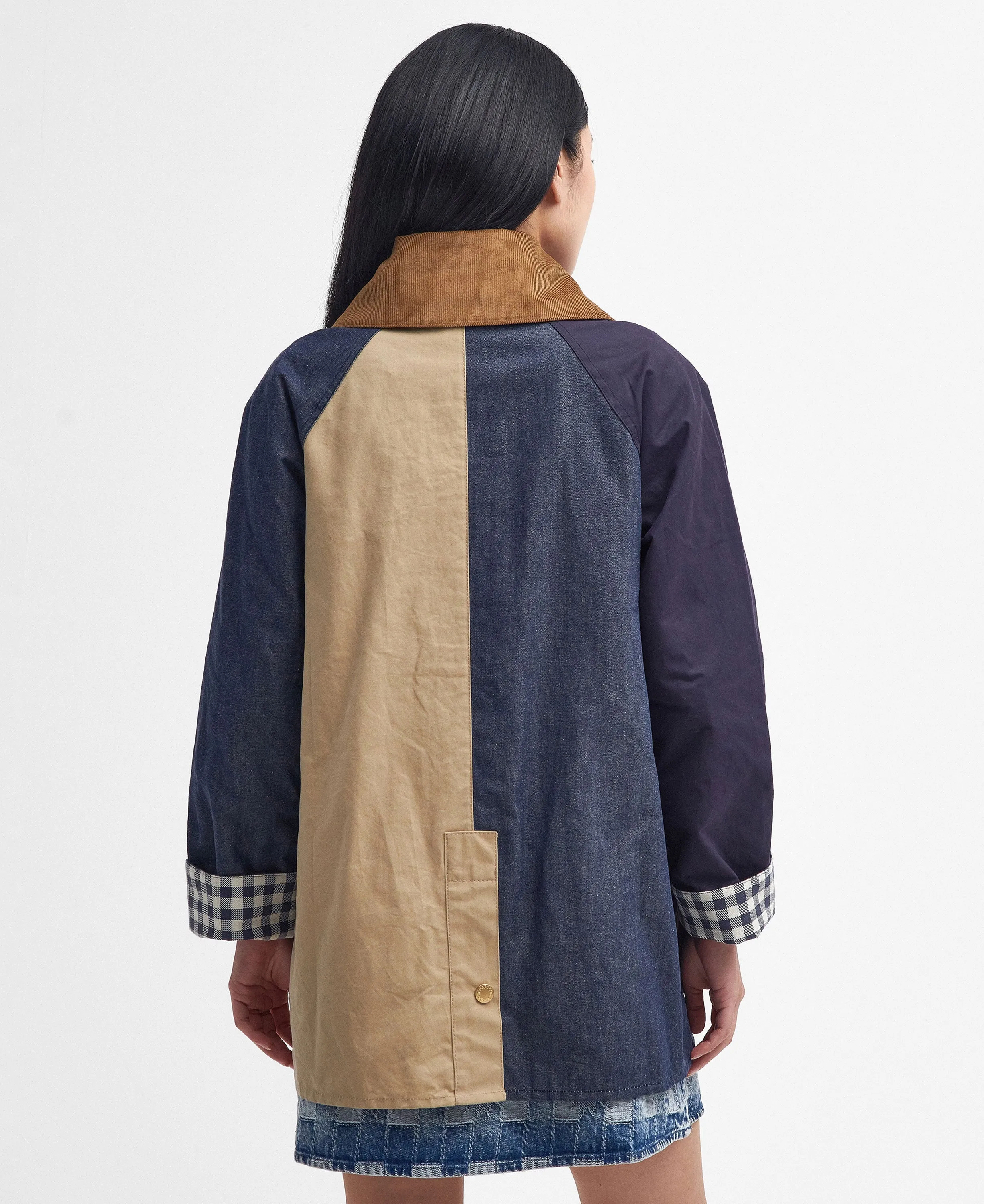 Gunnerside Patch Showerproof Jacket - Beige/Indigo/Dark Indigo