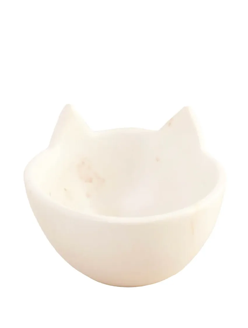 Hand Carved Soapstone Cat Trinket / Dish Made in Kenya