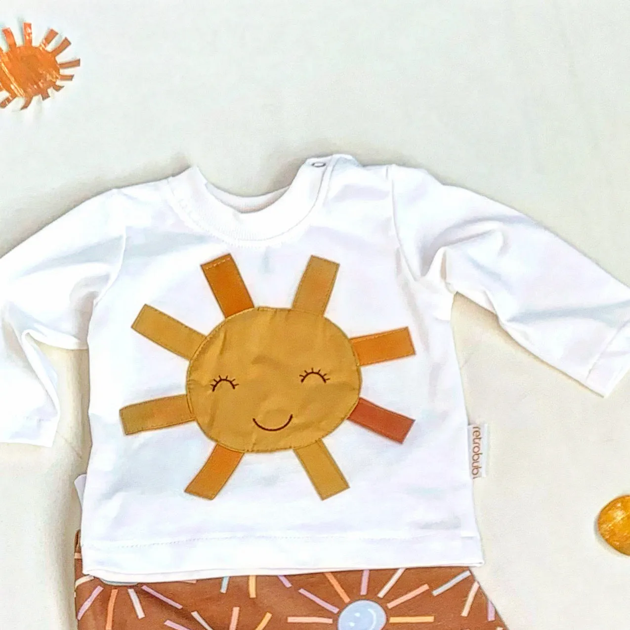 HAPPY-sun-face long sleeve top