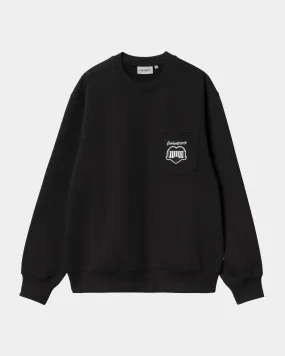 Heart Train Pocket Sweatshirt | Black