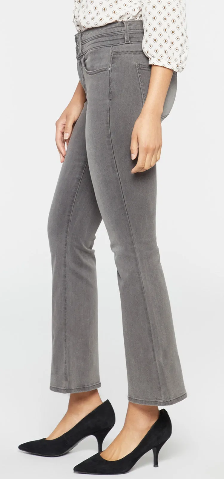 High Rise Ava Flare Jeans Grey | Smokey Mountain