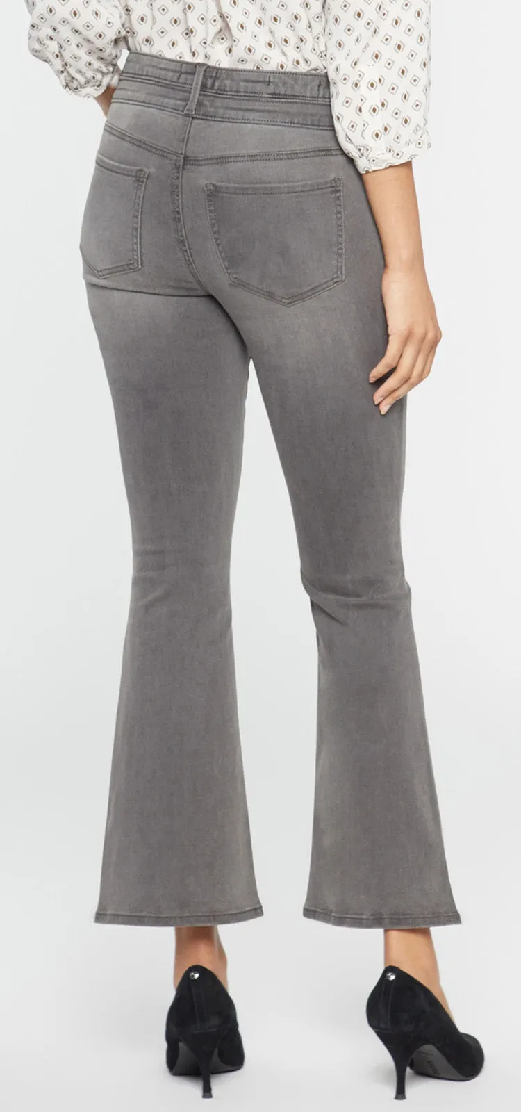 High Rise Ava Flare Jeans Grey | Smokey Mountain