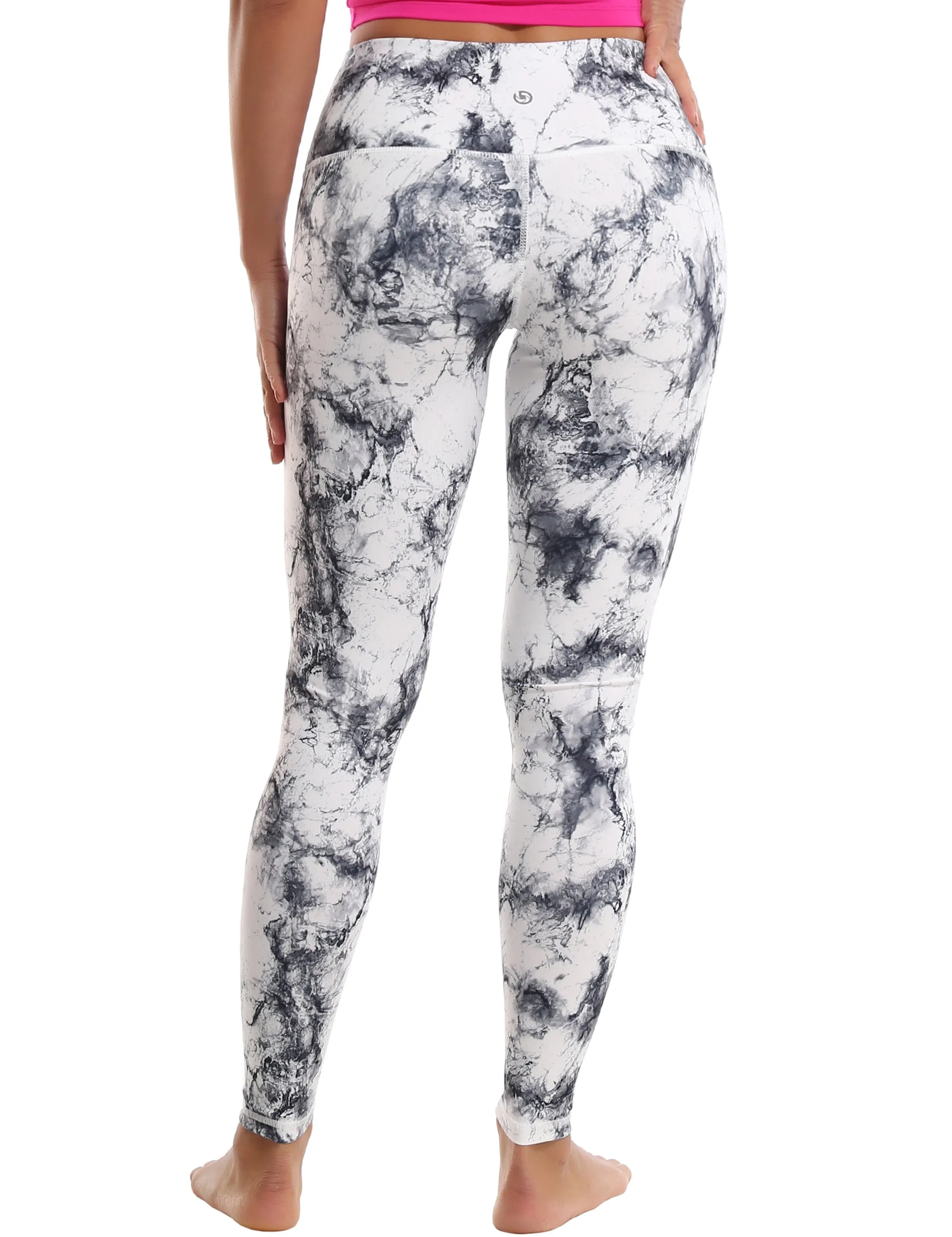 High Waist Yoga Pants arabescato ins