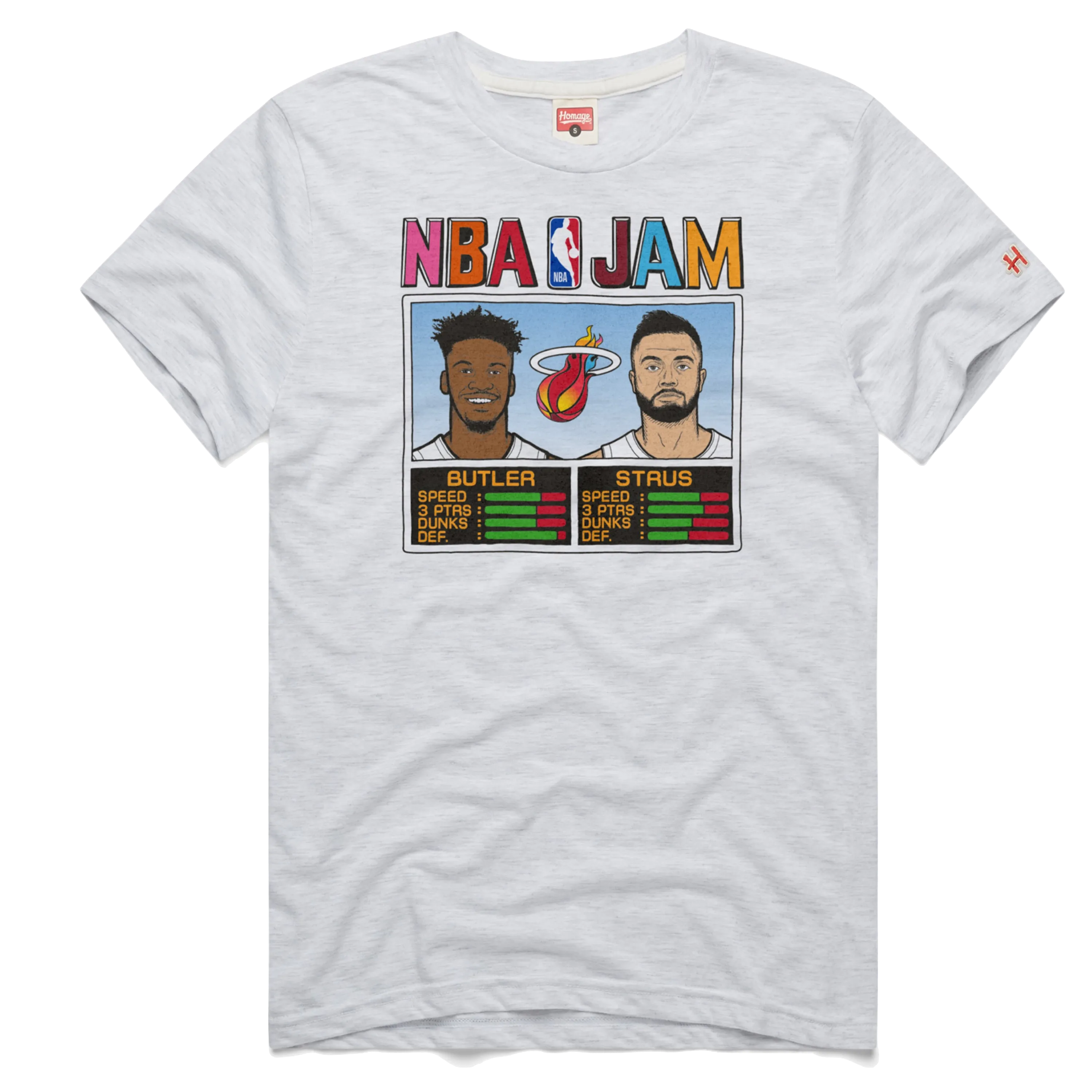 Homage Miami Mashup Vol. 2 Jimmy Butler & Max Strus NBA Jam Tee