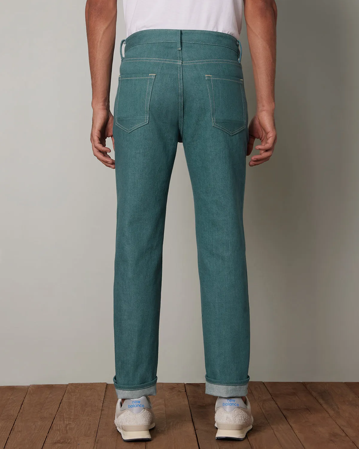 Japanese Jade Green Rigid Jeans