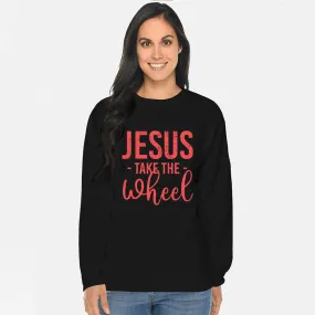 Jesus Take The Wheel Unisex Crewneck Sweatshirt