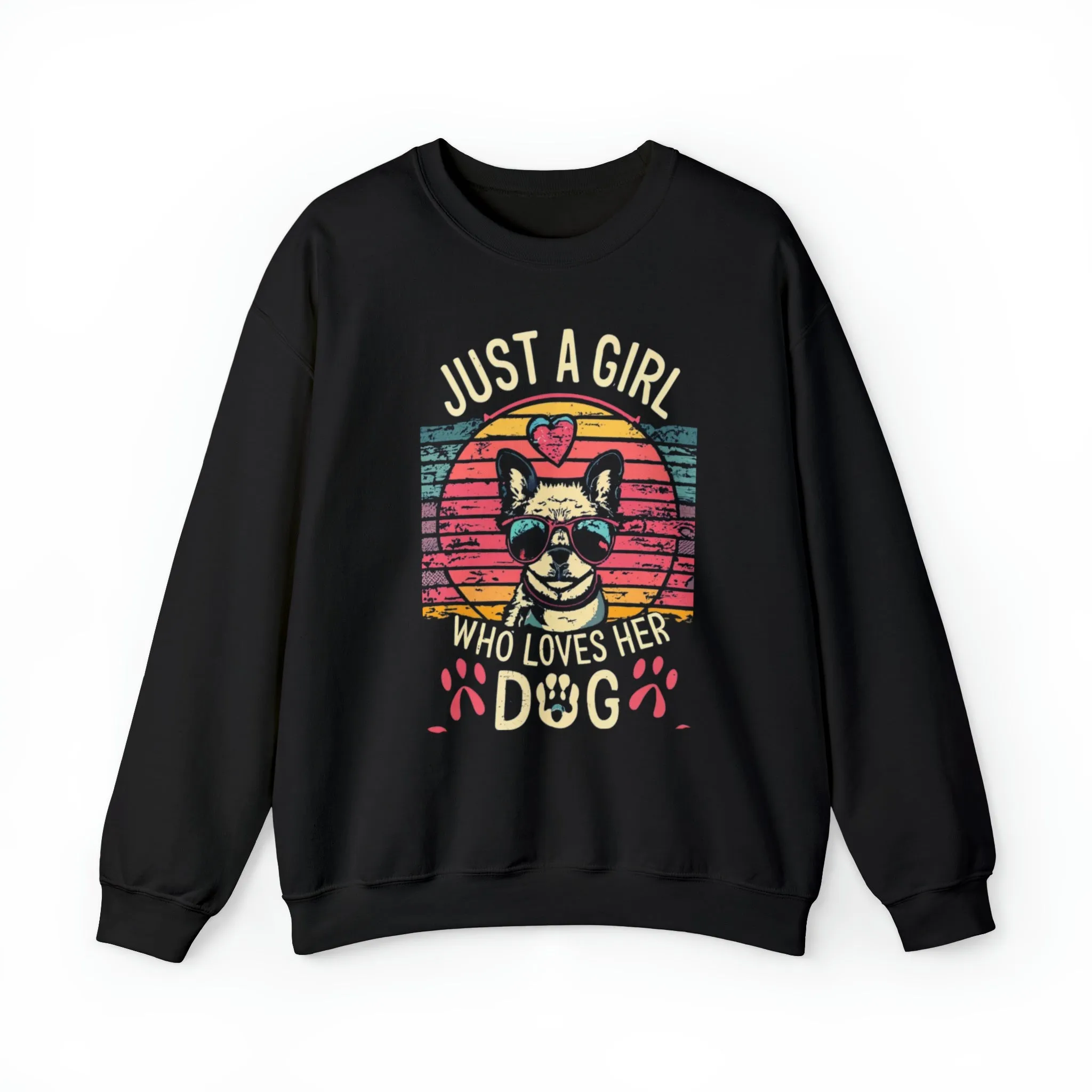 Just a girl who loves her Dog - Unisex Heavy Blend™ Crewneck Sweatshirt