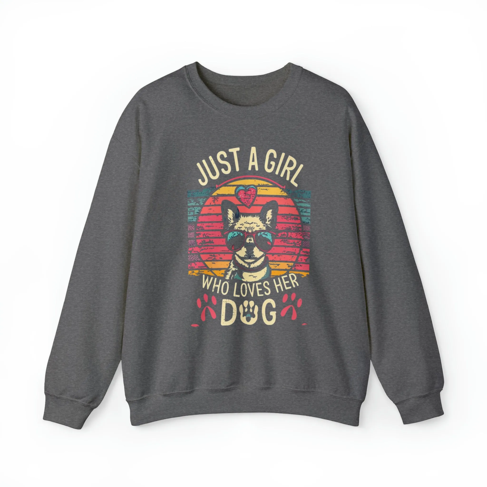 Just a girl who loves her Dog - Unisex Heavy Blend™ Crewneck Sweatshirt