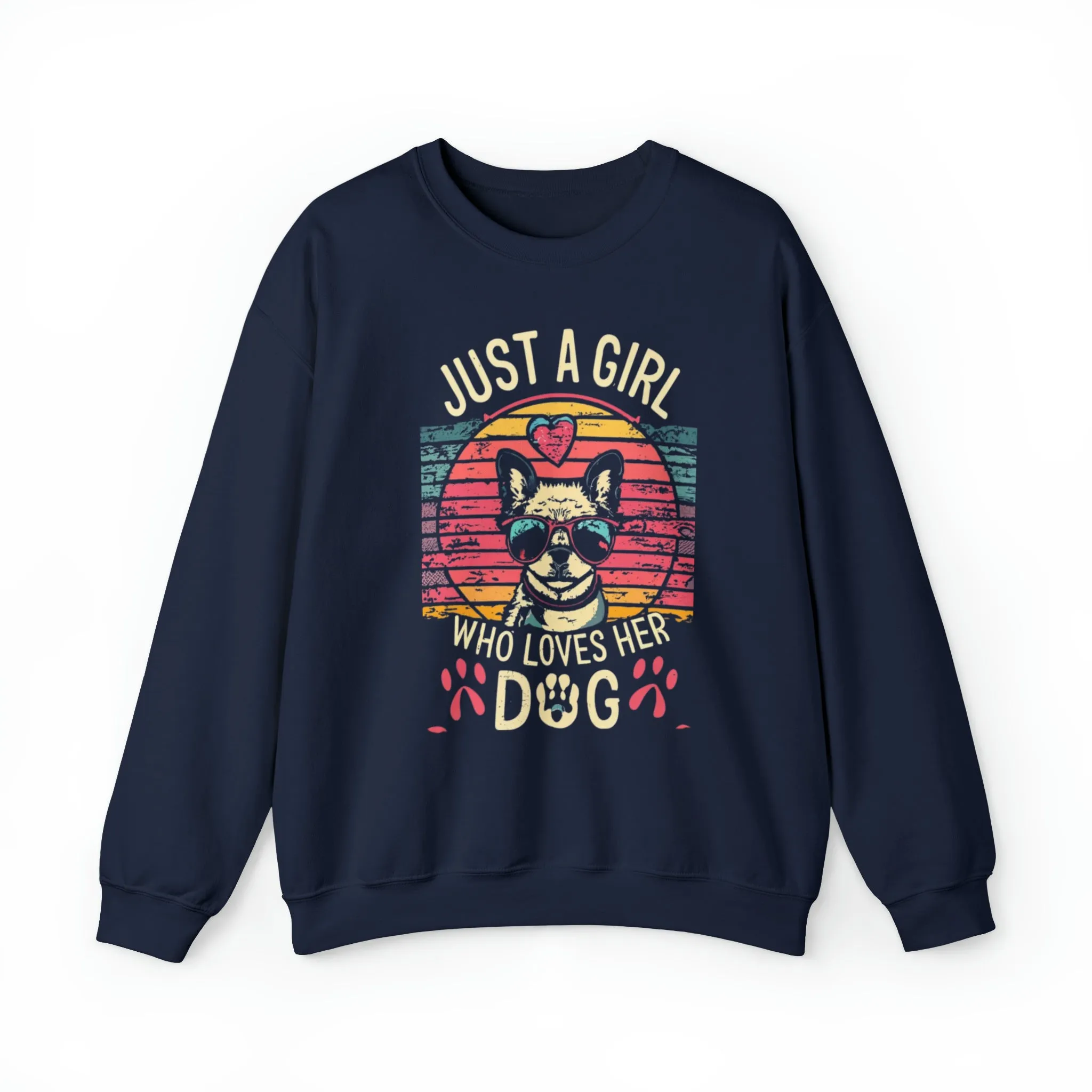 Just a girl who loves her Dog - Unisex Heavy Blend™ Crewneck Sweatshirt