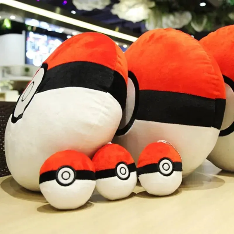 Kawaii Pokemon Pokeball Plush Toy Pillow - 28cm Soft Stuffed Doll Anime Room Car Cushion Decoration for Children - Cute Gift