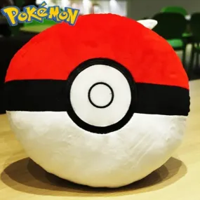 Kawaii Pokemon Pokeball Plush Toy Pillow - 28cm Soft Stuffed Doll Anime Room Car Cushion Decoration for Children - Cute Gift