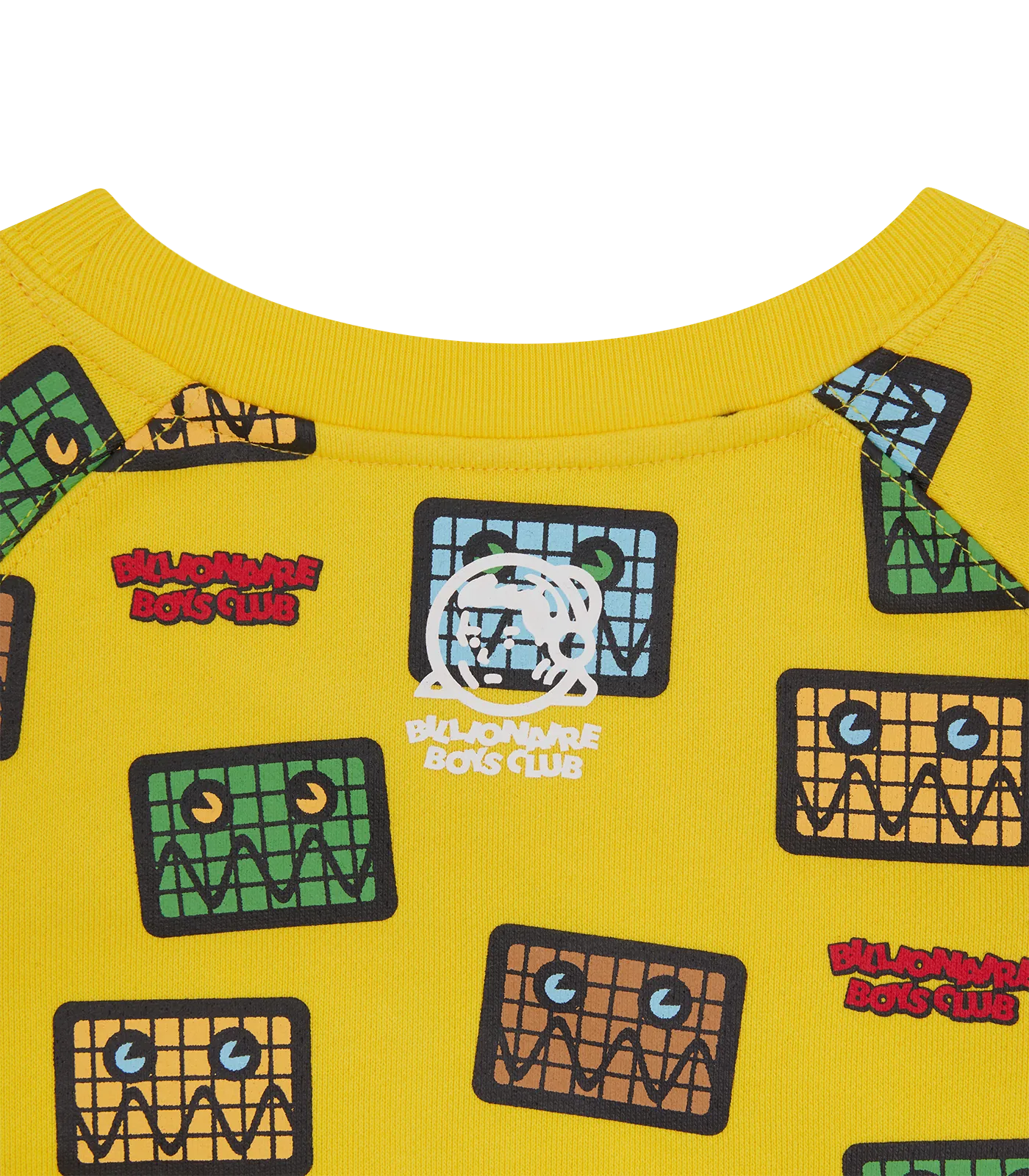 KIDS JUMBLE ROBOT A/O PRINT ARCH LOGO CREWNECK - YELLOW