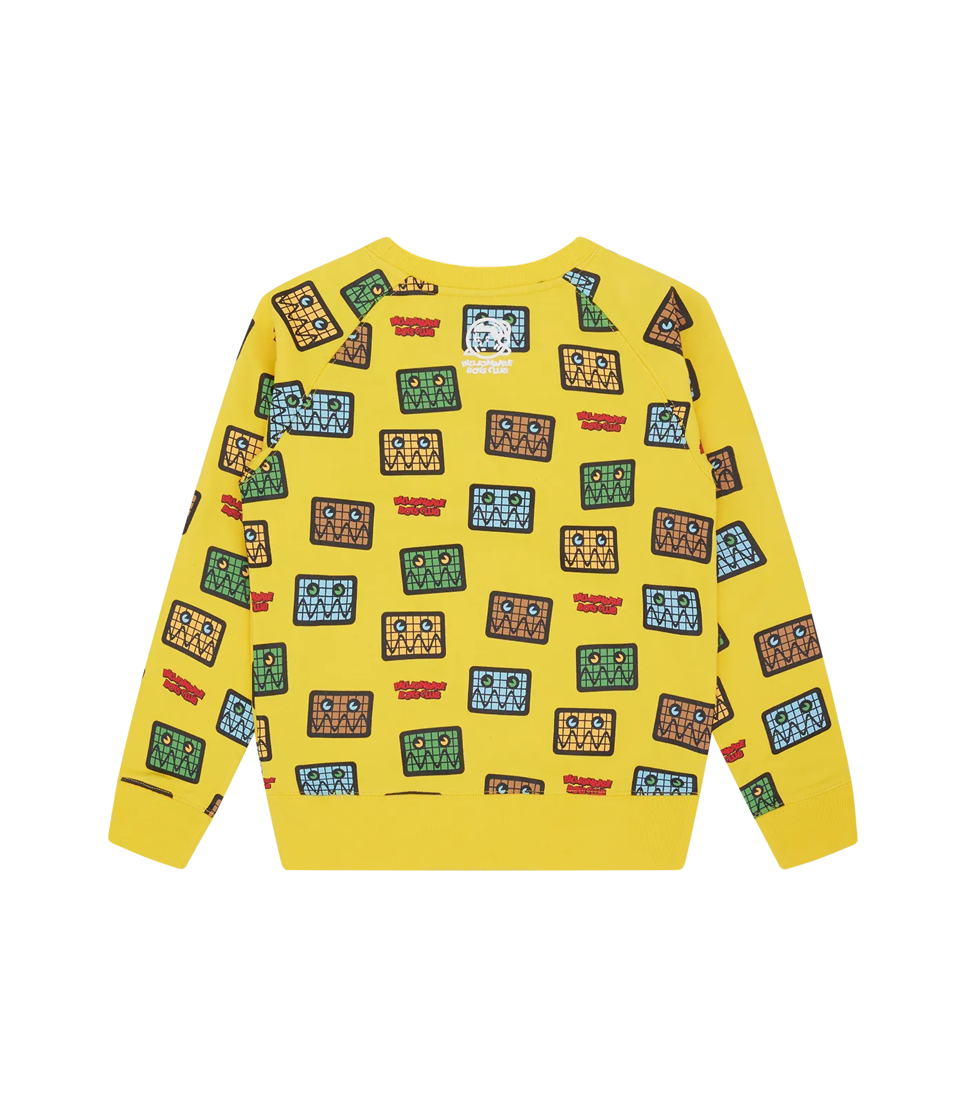 KIDS JUMBLE ROBOT A/O PRINT ARCH LOGO CREWNECK - YELLOW