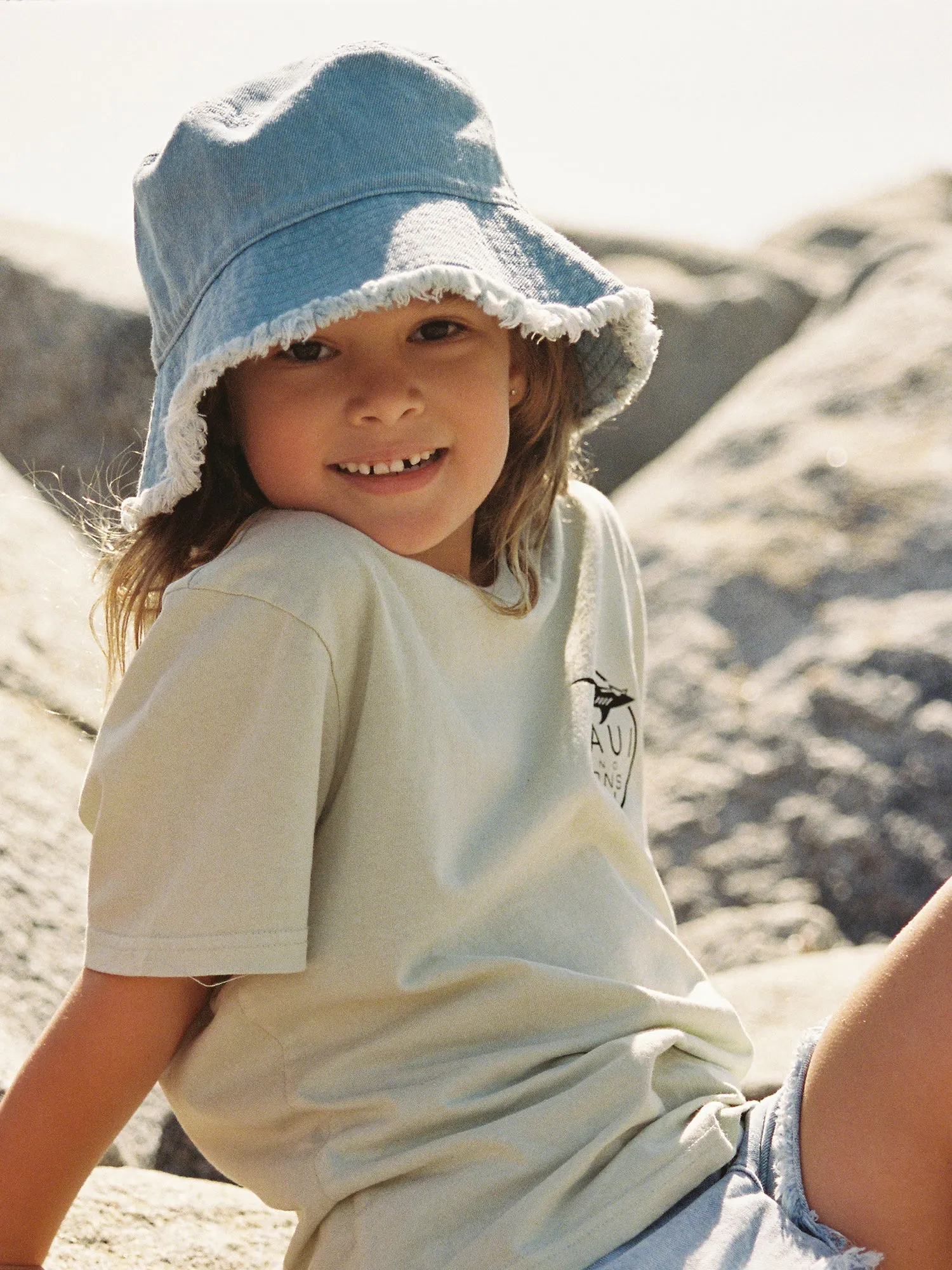 Kids Shark Logo T-Shirt in Sage