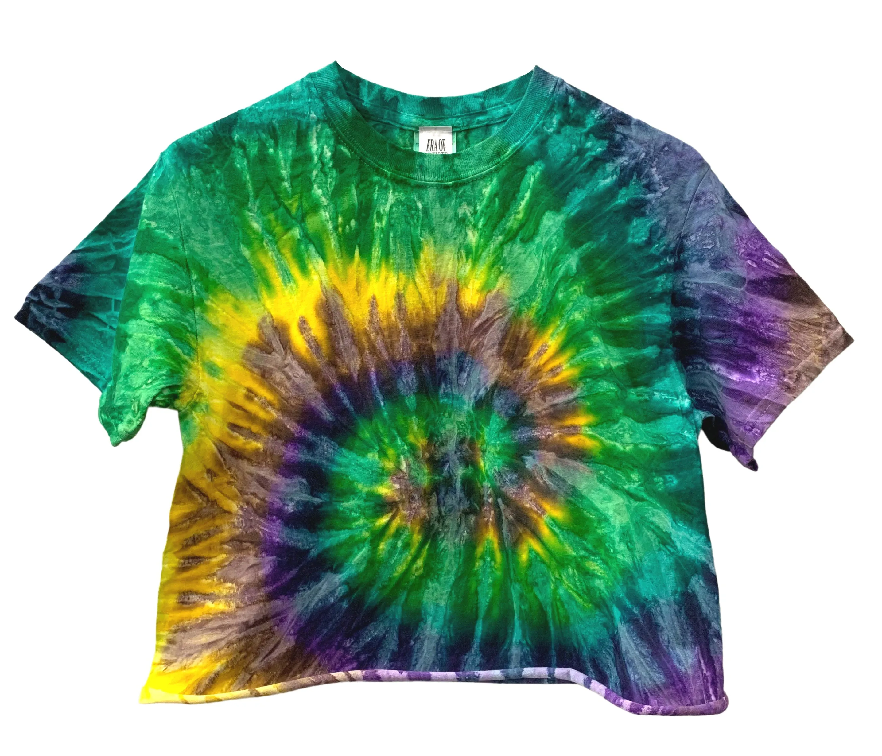 King Cake Tie-Dye Unisex Cropped Tee