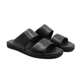 Laredo - Men's Black Calf Leather Slipper