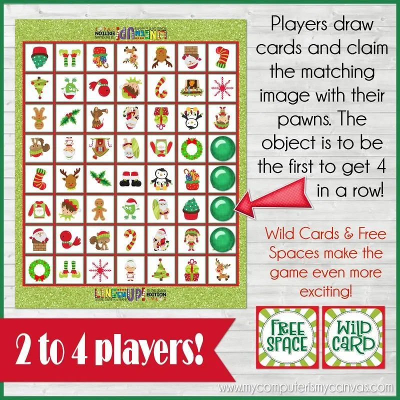 LINE 'Em UP! {TIS THE SEASON} PRINTABLE Game