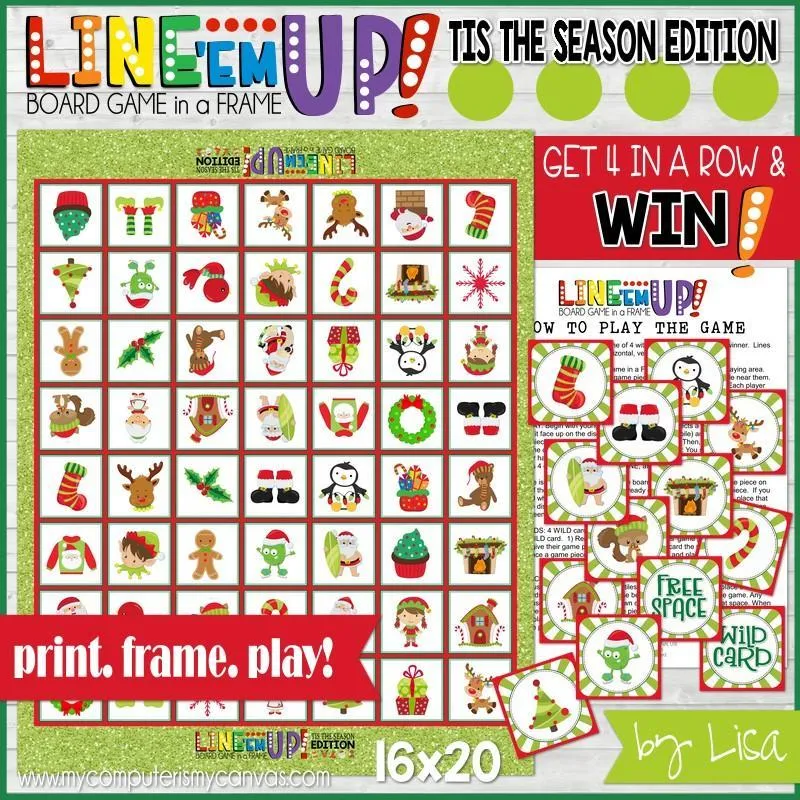 LINE 'Em UP! {TIS THE SEASON} PRINTABLE Game