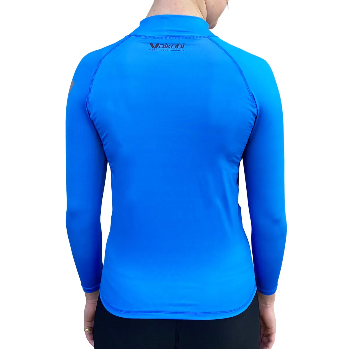 Long Sleeve Rash Top - Cyan/Black