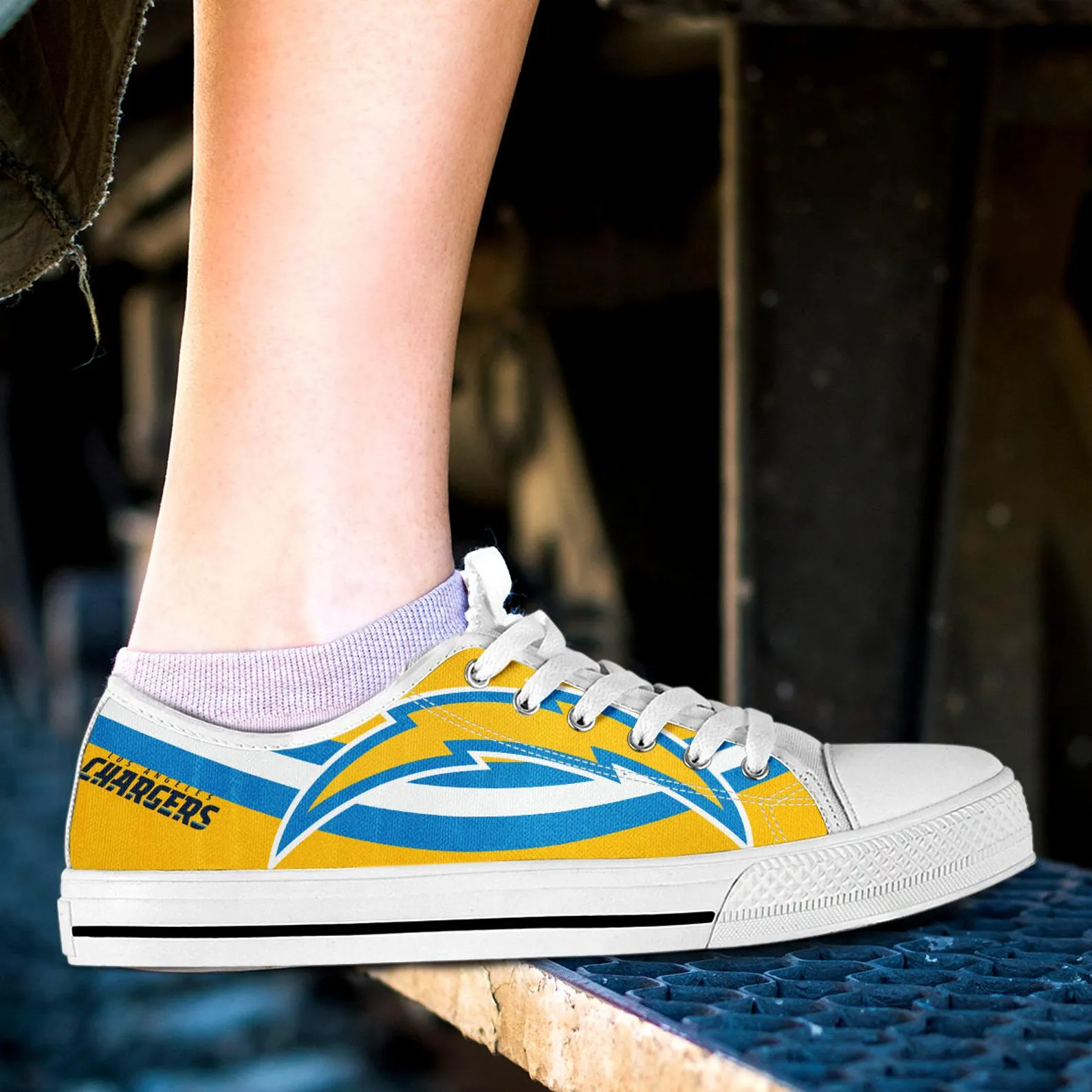 Los Angeles Chargers Custom Lowtop, Football Custom Shoes, Sport Lowtop, Canvas Shoes, Canvas Lowtop, Unisex Shoes, Gift Birthday