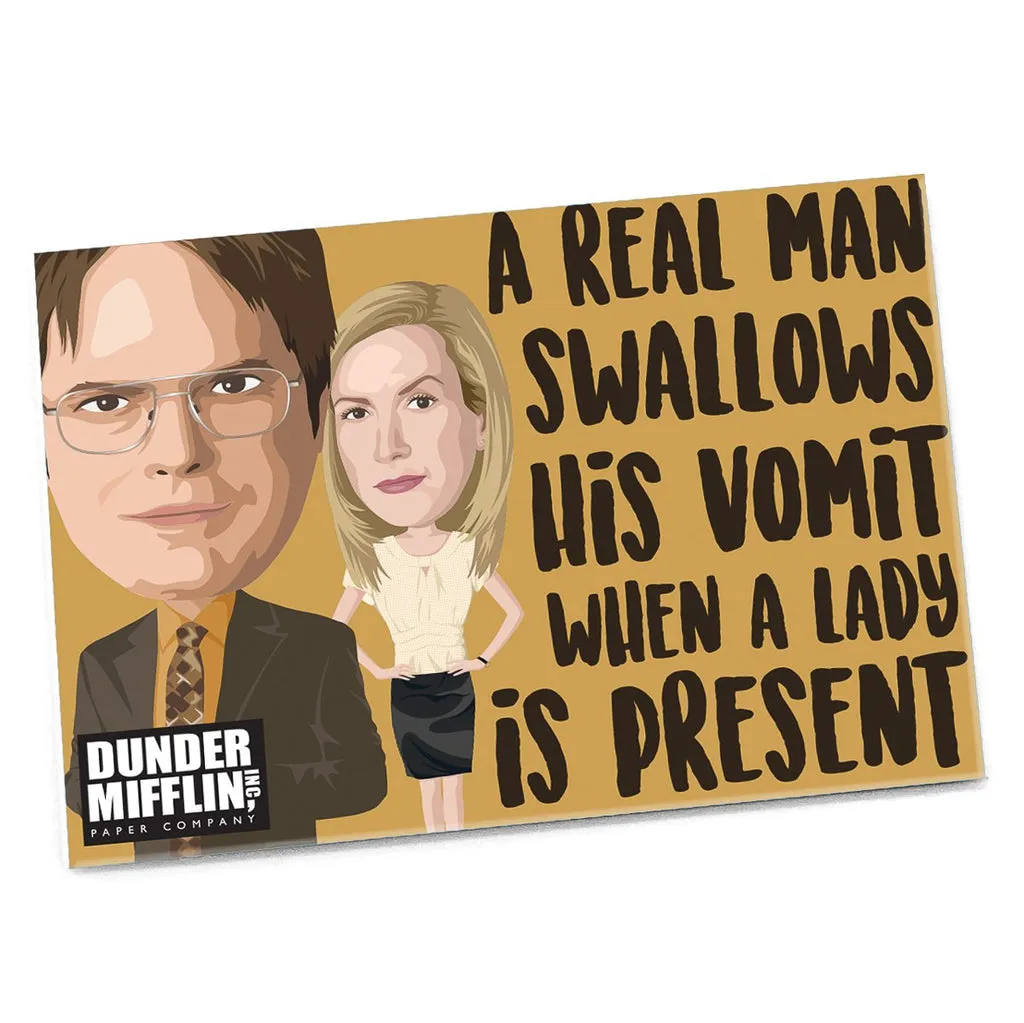 MAGNET: THE OFFICE "A REAL MAN SWALLOWS HIS VOMIT"