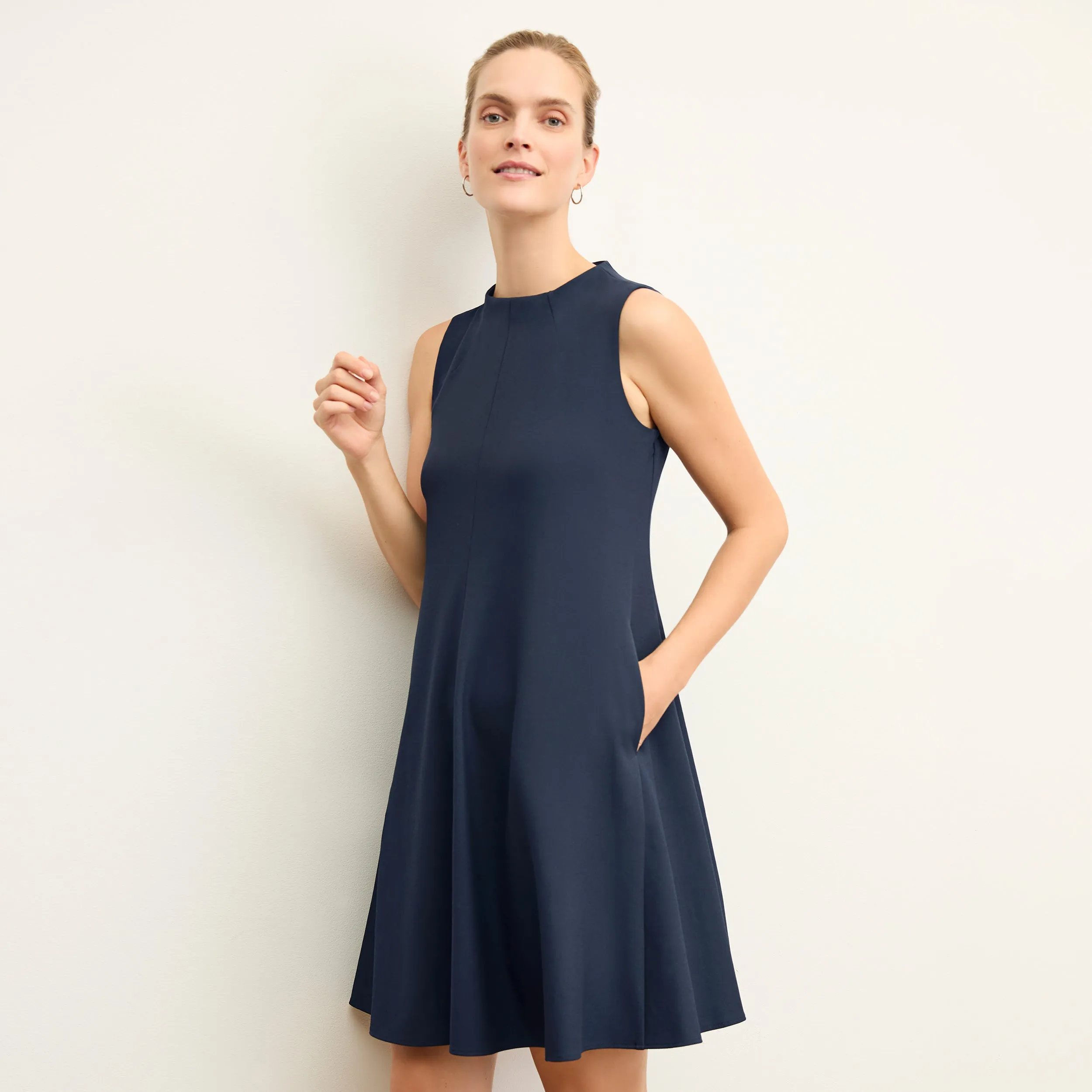 Malala Dress - Recycled WonderTex :: Dark Navy