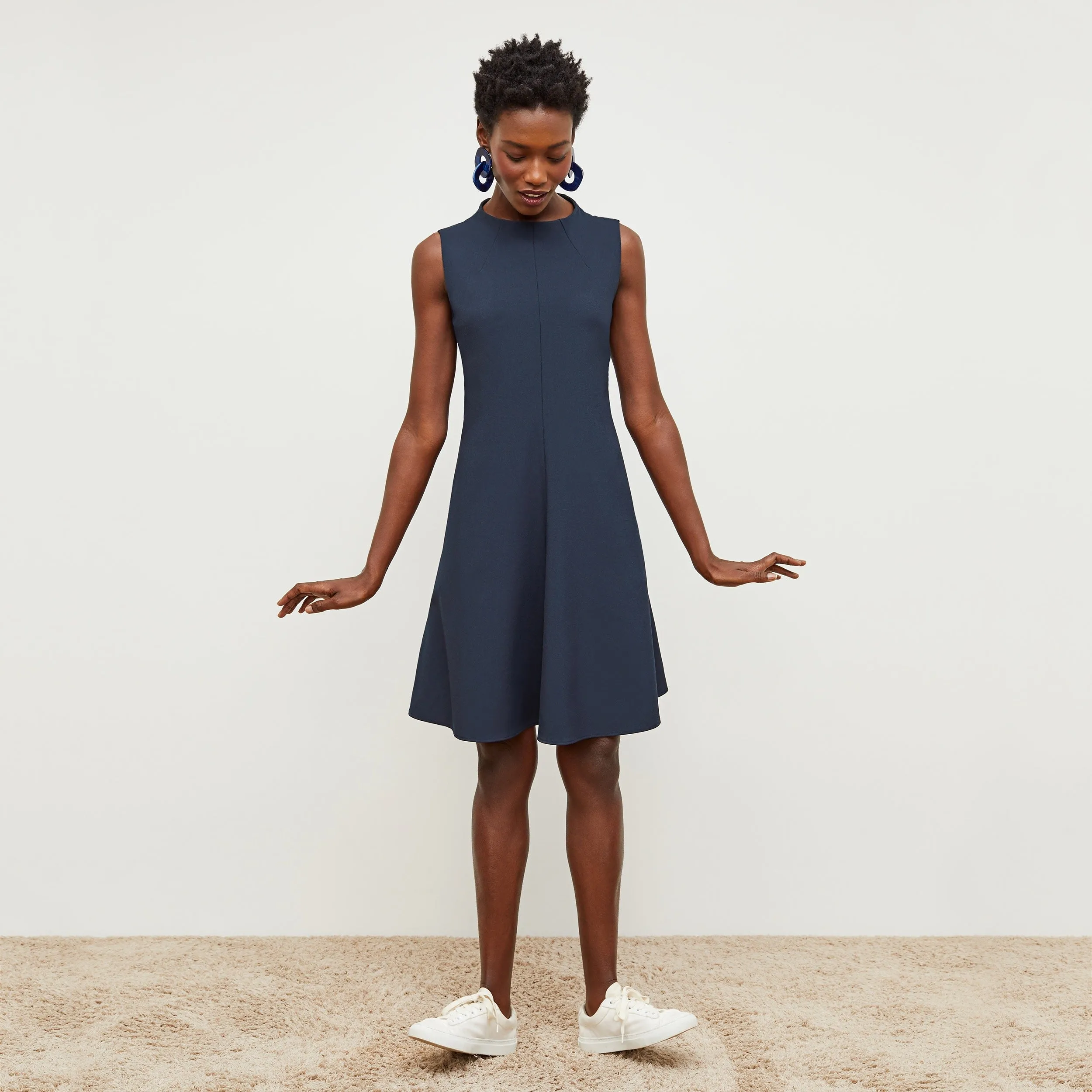 Malala Dress - Recycled WonderTex :: Dark Navy