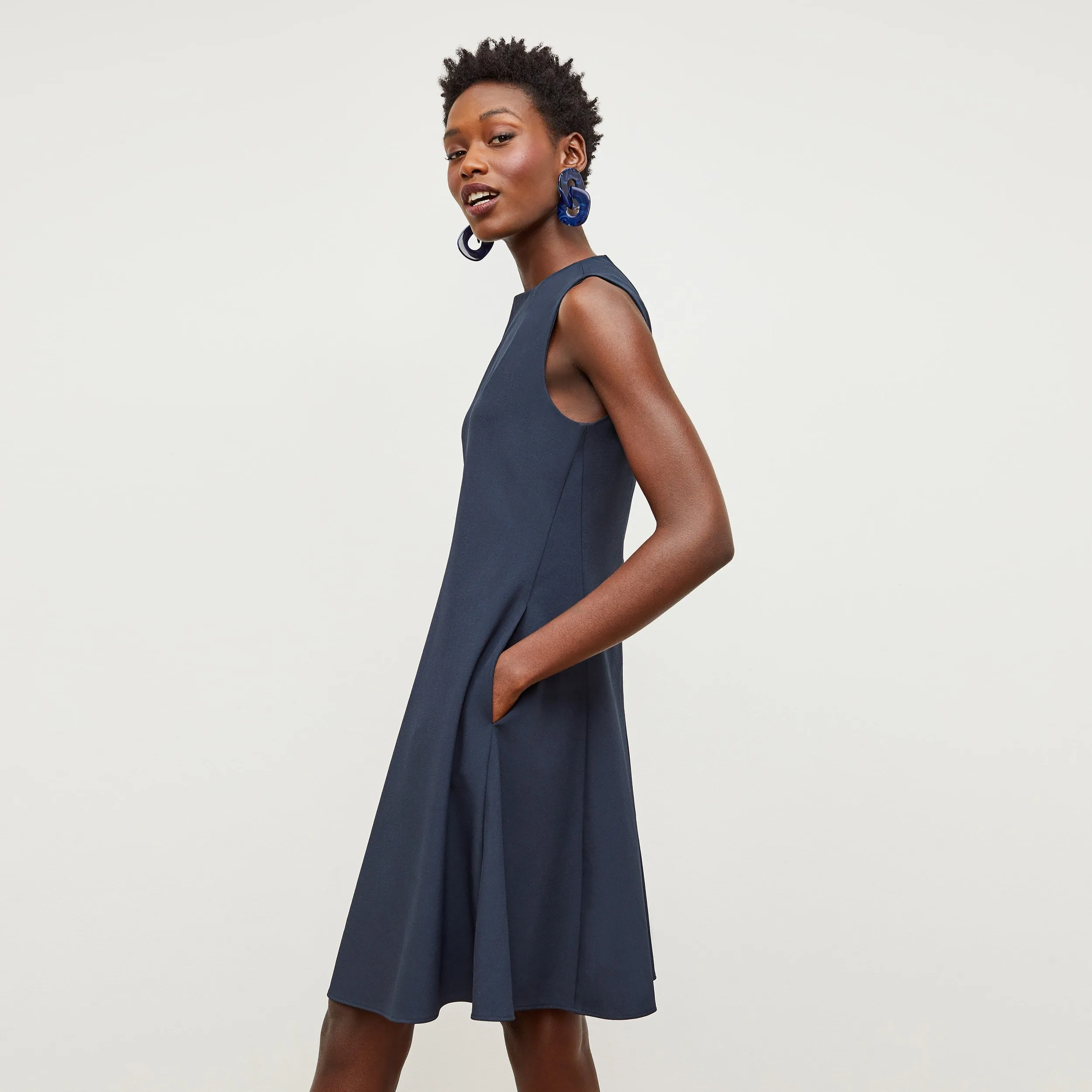 Malala Dress - Recycled WonderTex :: Dark Navy