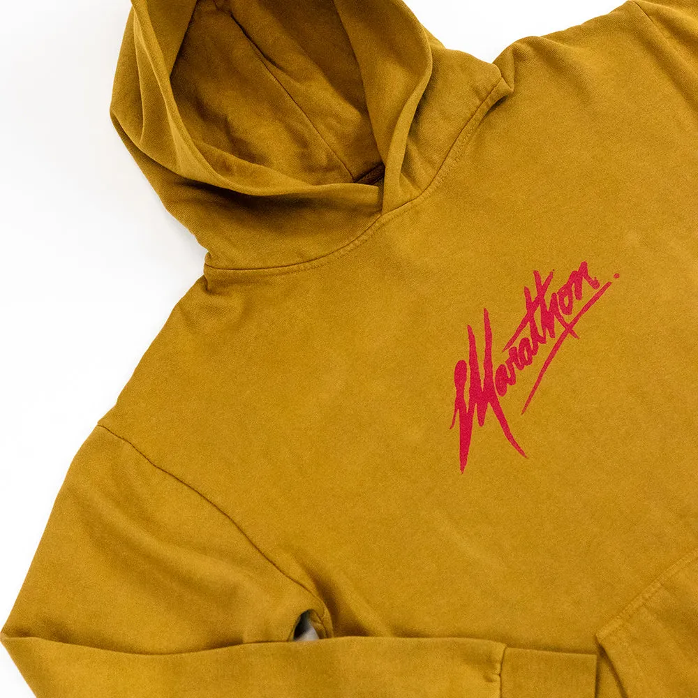 Marathon Script Signature Hoodie - Light Brown/Red