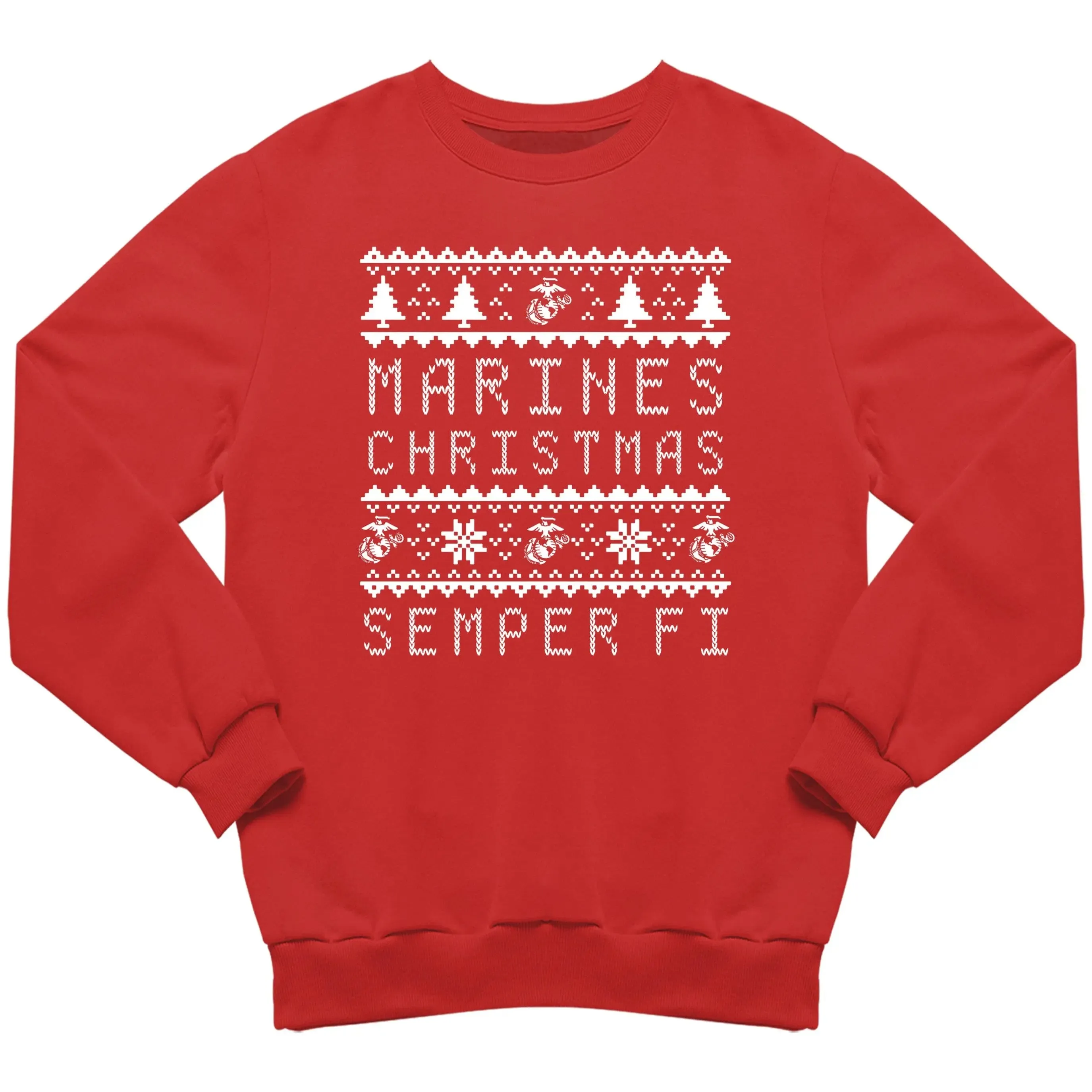 Marines Christmas Sweatshirt Red