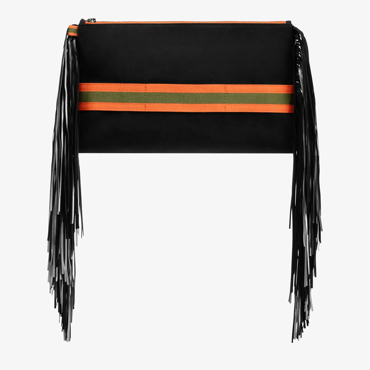 Maxi Fringe Clutch "Midnight Black"